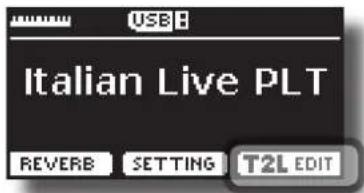 USB Italian Live PLT REVERB SETTING T2L EDIT