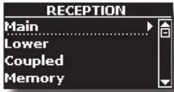 RECEPTION Main Lower Coupled Memory