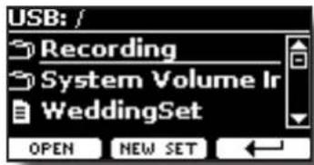 USB: / Recording System Volume Ir WeddingSet OPEN NEW SET