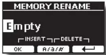 MEMORY RENAME Empty INSERT DELETE OK A/3/#