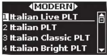 MODERN 1 Italian Live PLT 2 Italian PLT 3 Italian Classic PLT 4 Italian Bright PLT