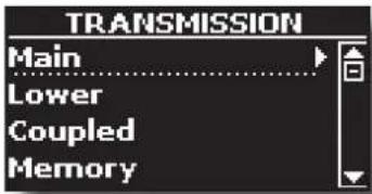 TRANSMISSION Main Lower Coupled Memory