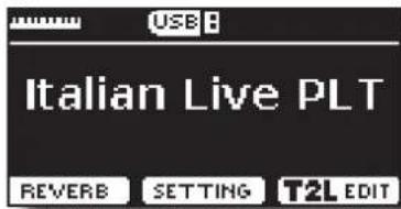 USB Italian Live PLT REVERB SETTING T2L EDIT