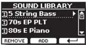 SOUND LIBRARY 15 String Bass 70s EP PLT 80s E Piano REMOVE ADD