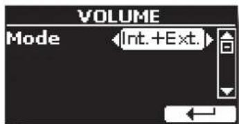 VOLUME Mode Int.+Ext.