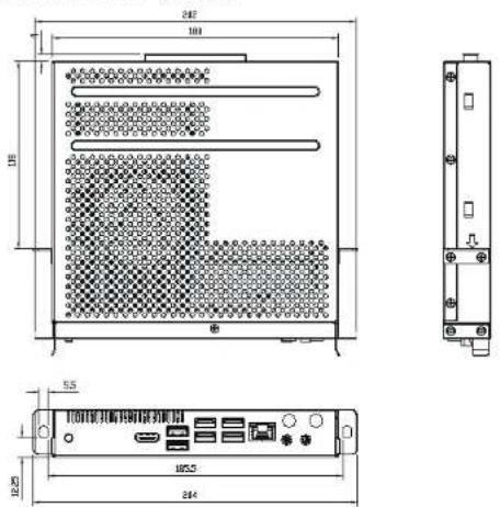 AOPEN WB5500 - Chassis Dimension - 1