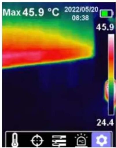 Max 45.9 °C 2022/05/20 08:38 45.9 24.4