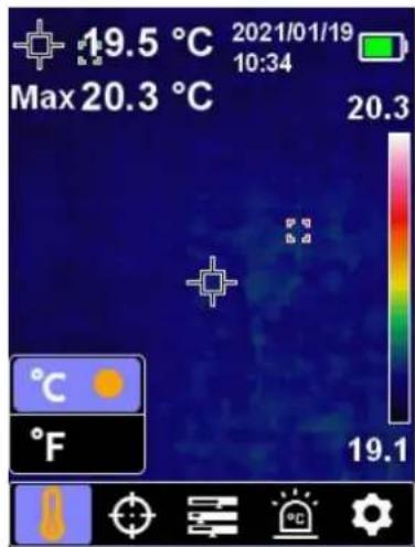 19.5 °C Max 20.3 °C 2021/01/19 10:34 20.3 °C °F 19.1