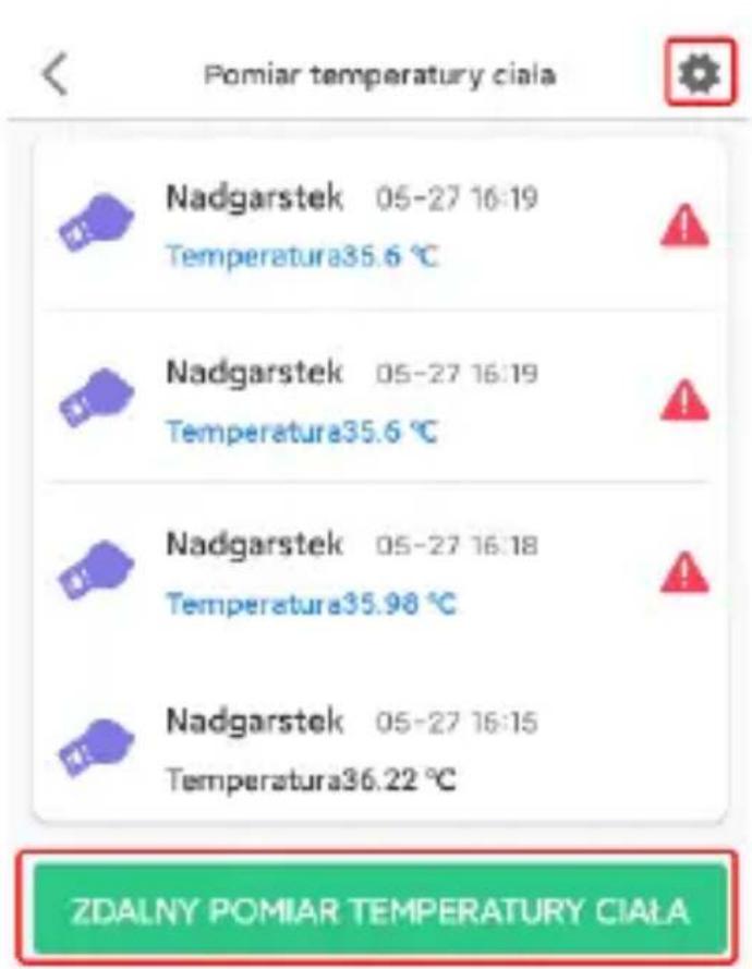 Pomiar temperatury ciala Nadgarstek 05-27 16:19 Temperatura35.6 °C Nadgarstek 05-27 16:19 Temperatura35.6 °C Nadgarstek 05-27 16:18 Temperatura35.98 °C Nadgarstek 05-27 16:15 Temperatura36.22 °C ZDALNY POMIAR TEMPERATURY CIAŁA