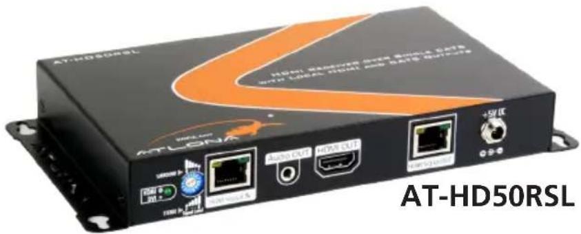 AT-HD50RSL HDMI CONNECTER WITH 600 MHz DATA WITH LOCAL HDMI AND DATA SWITCH AT-LONA +5V DC AT-HD50RSL