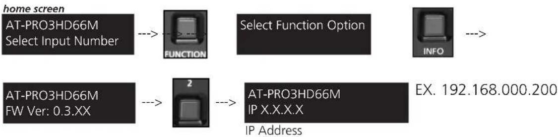 Atlona AT-PRO3HD66M - TCP/IP WebGUI - 2