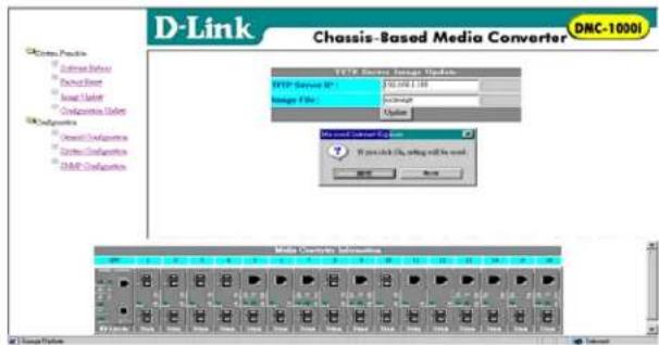 D-Link Chassis-Based Media Converter DMC-1000I DTP Server 0°: 25.044.138 Image File: Image Output Proposed Channel Options If you click a button, please call to the user. Media Converter Information