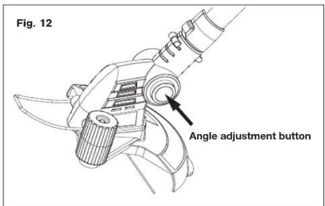 Sun Joe 24V-LT12-LTE - Setting the trimmer head angle - 1