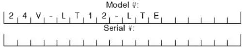 Sun Joe 24V-LT12-LTE - Model + Serial Numbers - 1