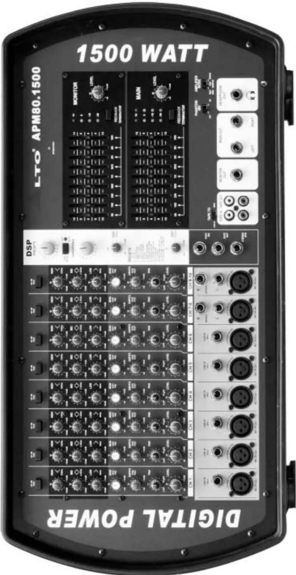 1500 WATT LTO' APM80.1500 MONITOR LWAL MAN LWL DSP DSP MOUNT DC/DC CH/CH CH/CH CH/CH CH/CH CH/CH CH/CH Digital Power