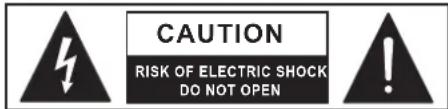 CAUTION RISK OF ELECTRIC SHOCK DO NOT OPEN