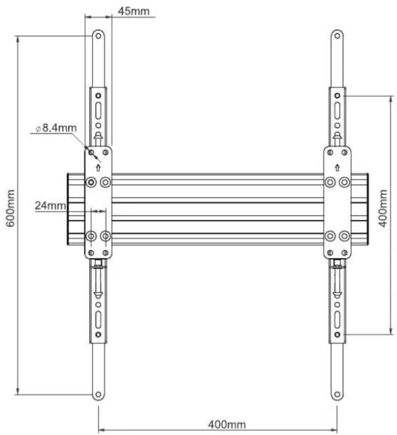 45mm Ø8.4mm 600mm 24mm 400mm 400mm