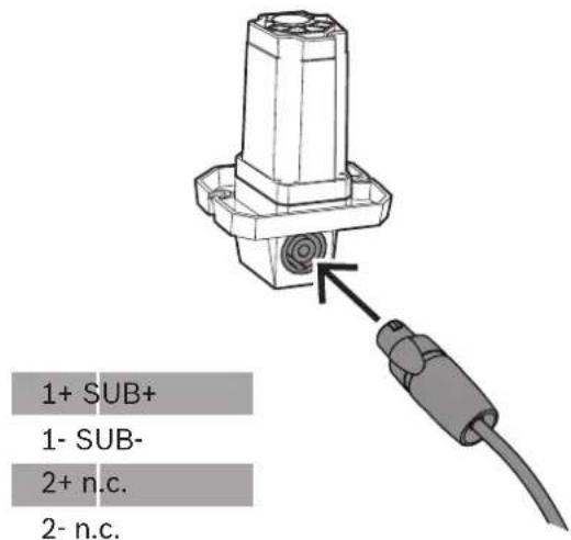 1+ SUB+ 1- SUB- 2+ n.c. 2- n.c.