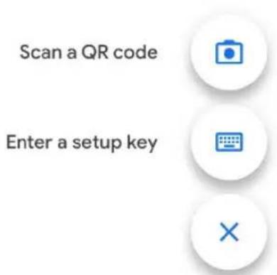 Scan a QR code Enter a setup key