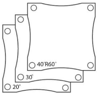 40°R60° 30° 20°