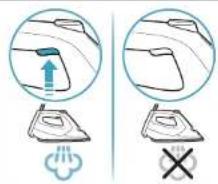 Diagram illustrating a hand gesture with an arrow and a cross symbol, showing correct and incorrect states of the hand.