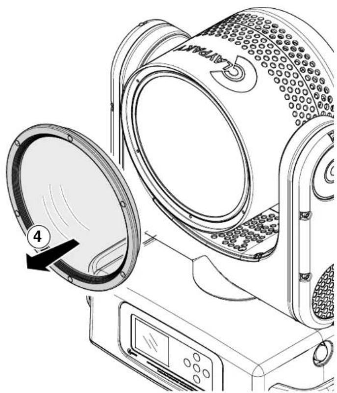 Claypaky Mini-B Sparky Aqua - Cleaning the lenses - 6
