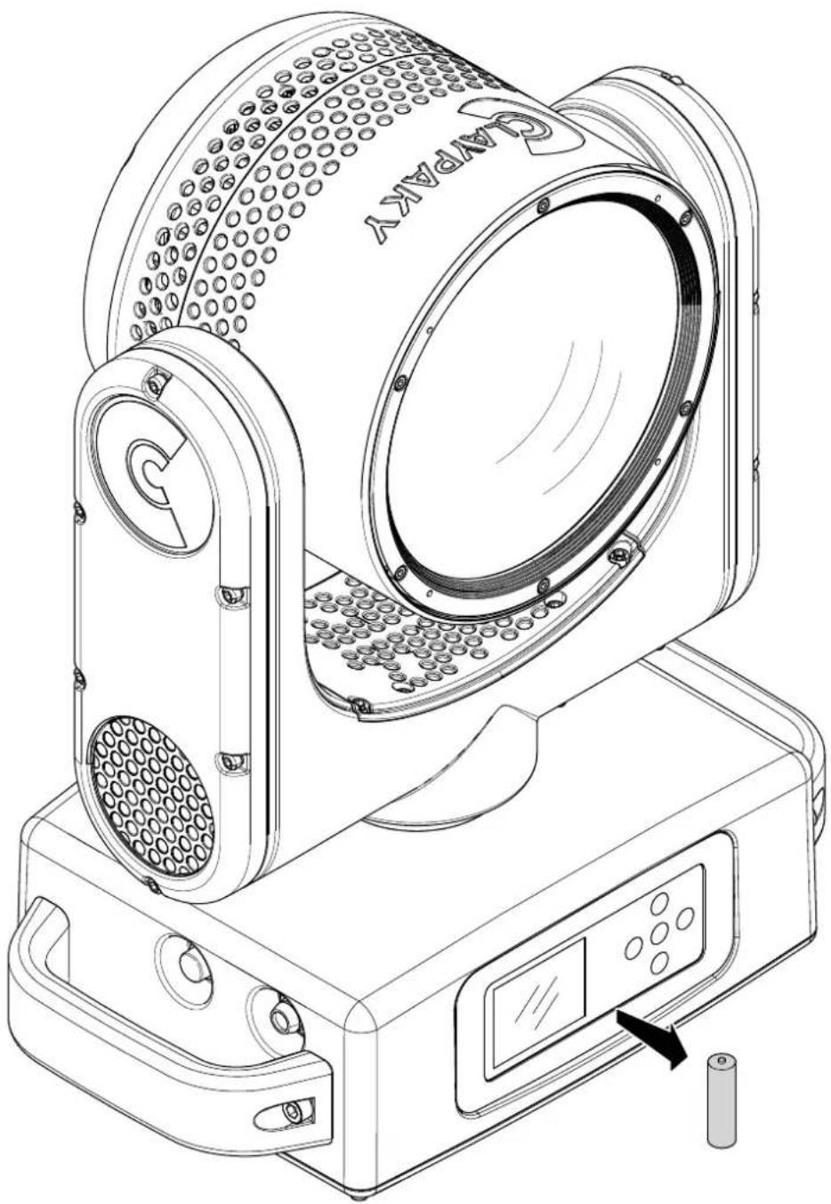 Claypaky Mini-B Sparky Aqua - Cleaning the lenses - 1