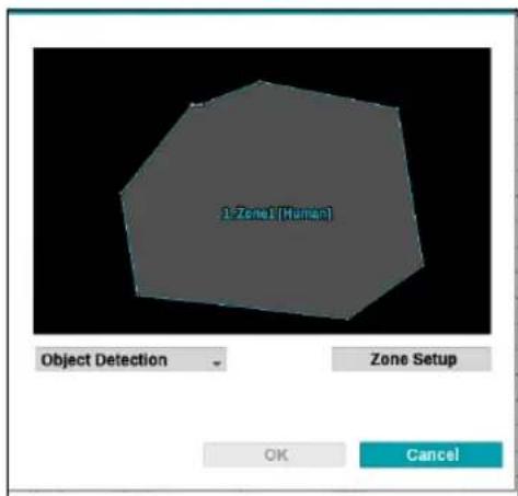 1 Zone1 [Human] Object Detection Zone Setup OK Cancel