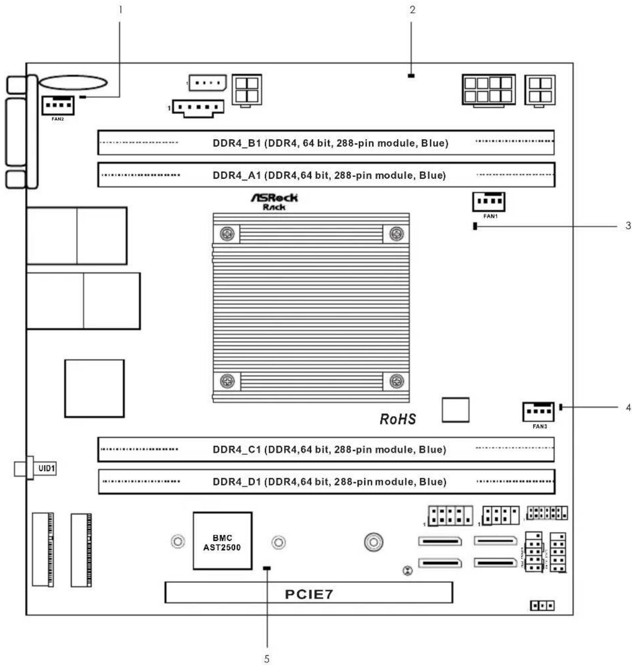 ASROCK Rack D2163D4I2-2T - No. Description - 1