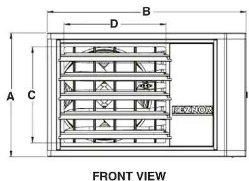 A C B D REZNOR FRONT VIEW