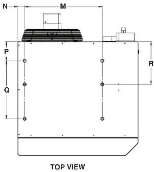 N M P Q R TOP VIEW