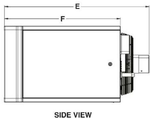 E F SIDE VIEW