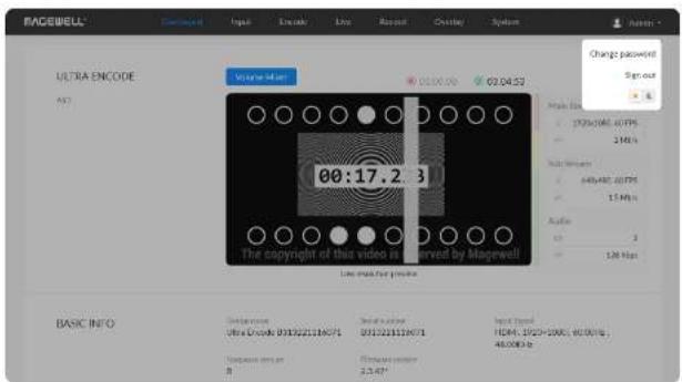 RACEWELL® Ultrate EnCODE 00:17.23 The copyright of this video is approved by Magnewell Volume 54 00:04:53 Change password Sign out Basic INFO Ultra 1/2008 031921116071 031921116071 Audio Signal HDMI, 0227-0008, 90.0018, 45.0008 p Audio B Electronic version 2.3.47°