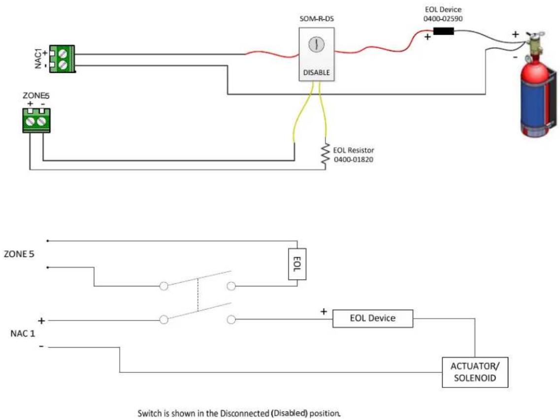 Hochiki HCA-4 - You will need a Hochiki America SOM-R-DS Disconnect Switch for this application. - 1