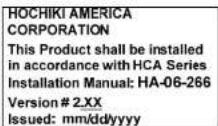 Hochiki HCA-4 - HCA SERIES WIRING DIAGRAM - 1