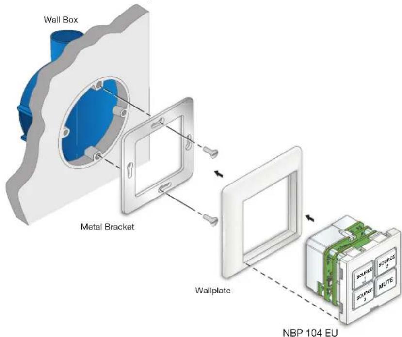 Wall Box Metal Bracket Wallplate NBP 104 EU