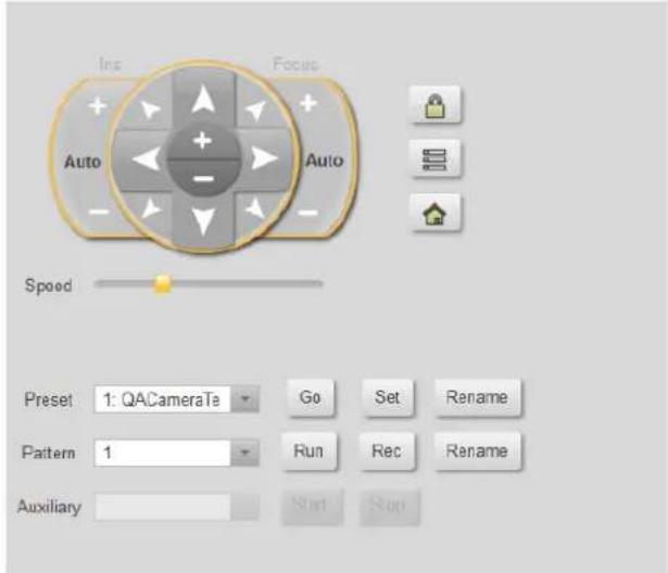 Ins Focus Auto Auto Speed Preset 1: QACameraTe Go Set Rename Pattern 1 Run Rec Rename Auxiliary Start Run