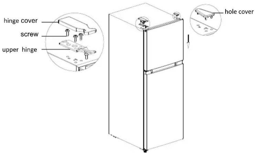 hinge cover screw upper hinge hole cover