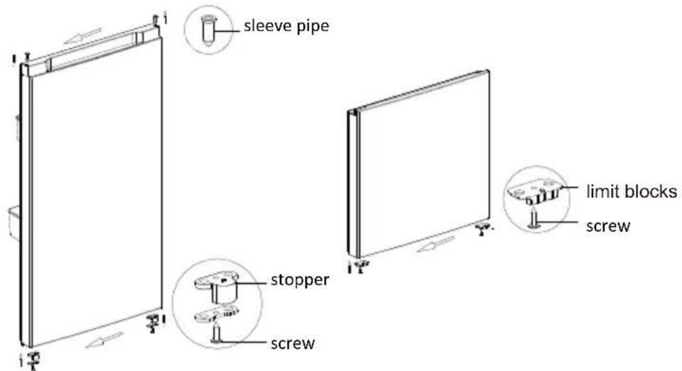 sleeve pipe stopper screw limit blocks screw