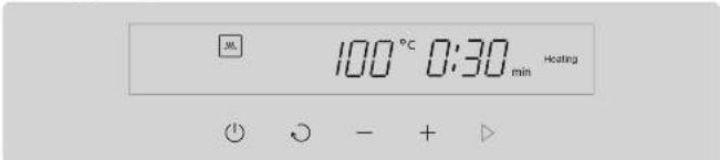 100 °C 0:30 min Heating + - +