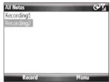 SAMSUNG Code - Playing a Voice Note - 1