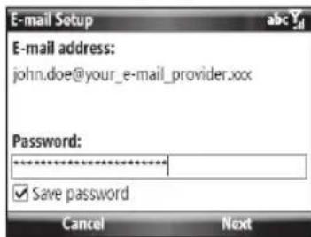 SAMSUNG Code - Set up e-mail - 3