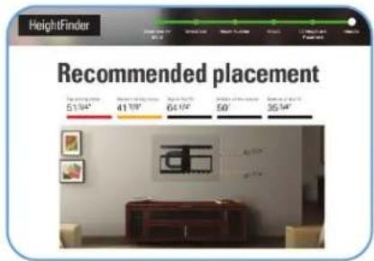 HeightFinder Recommended placement 51.94" 41.98" 64.04" 56" 35.74"