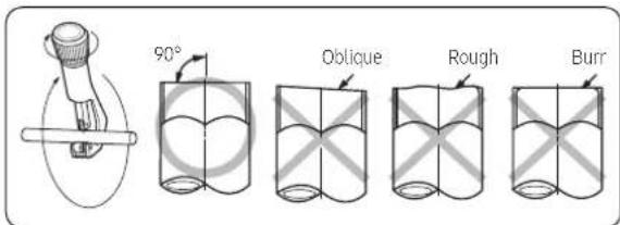 90° Oblique Rough Burn