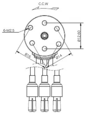 C.C.W 6-M2.5 Ø16 Ø14 Ø12 60