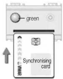 green Synchronising card
