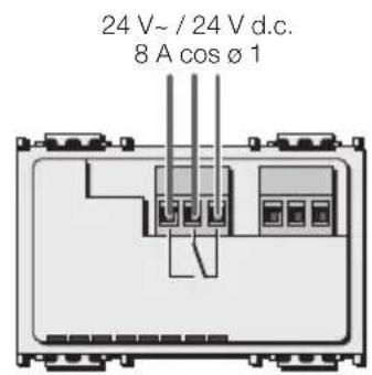 24 V~ / 24 V d.c. 8 A cos ø 1