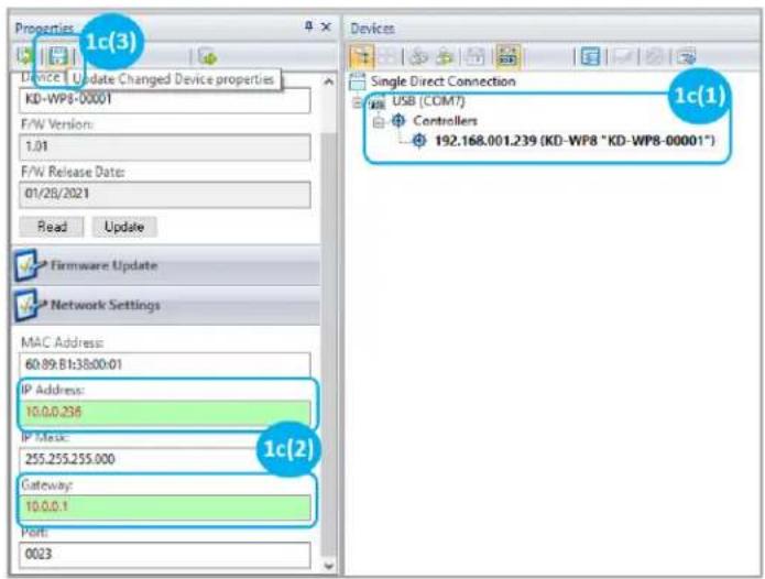 Key Digital KD-WP8-3 - Set the desired IP Address and Control Mode via KDMS Pro - 3
