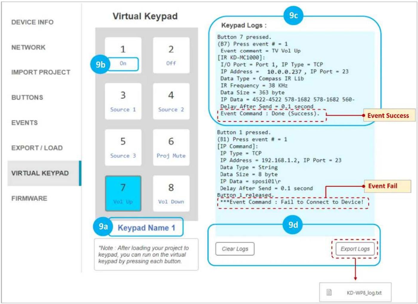 Key Digital KD-WP8-3 - Virtual Keypad (Pro) - 1