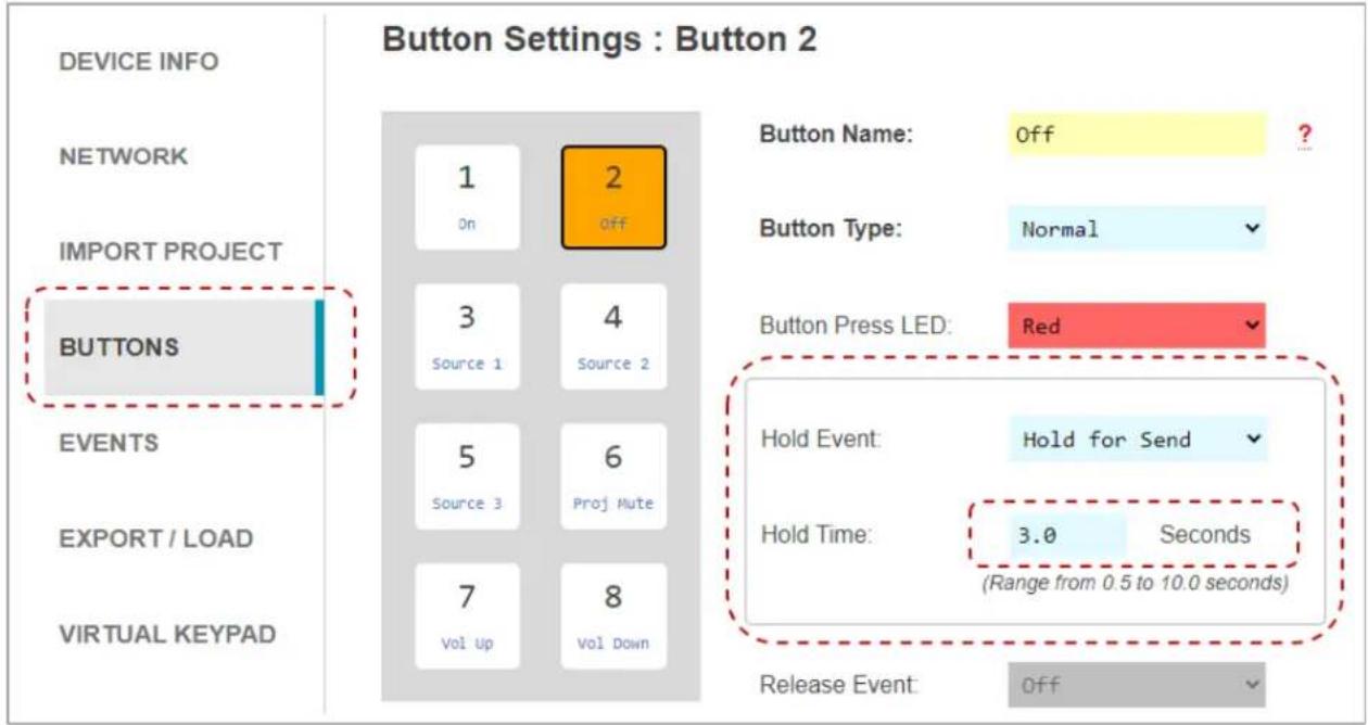 Key Digital KD-WP8-3 - Example 3: Hold for Send. - 1